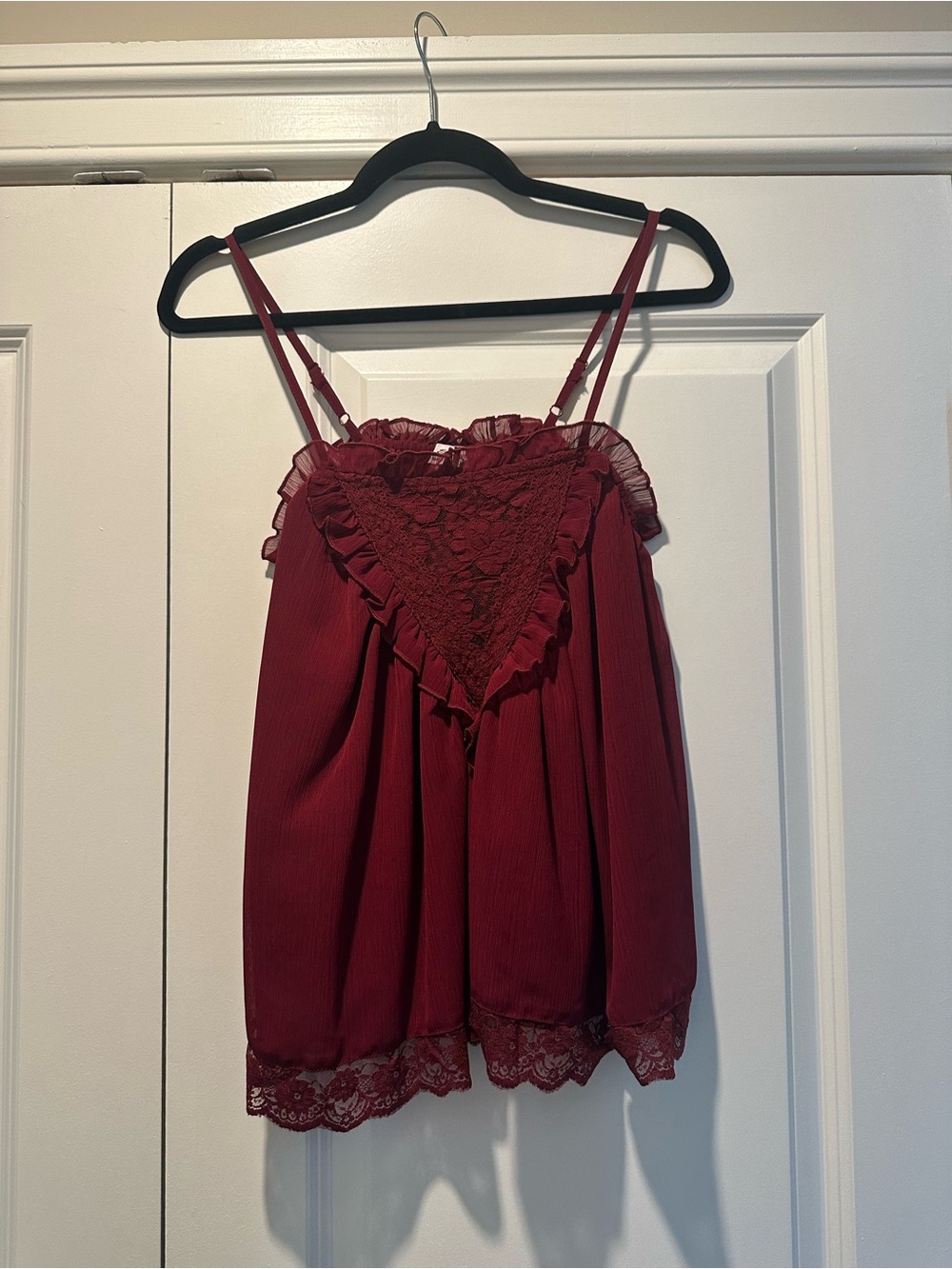 ASOS Burgundy Lace-Trim Cami